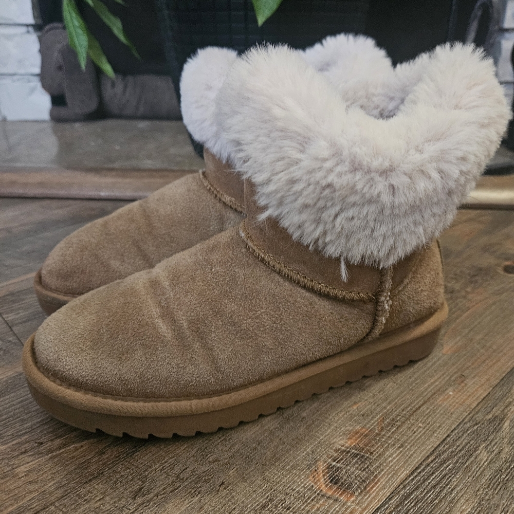 Kuiper Tan Suede Boots Warm Faux Fur Lining